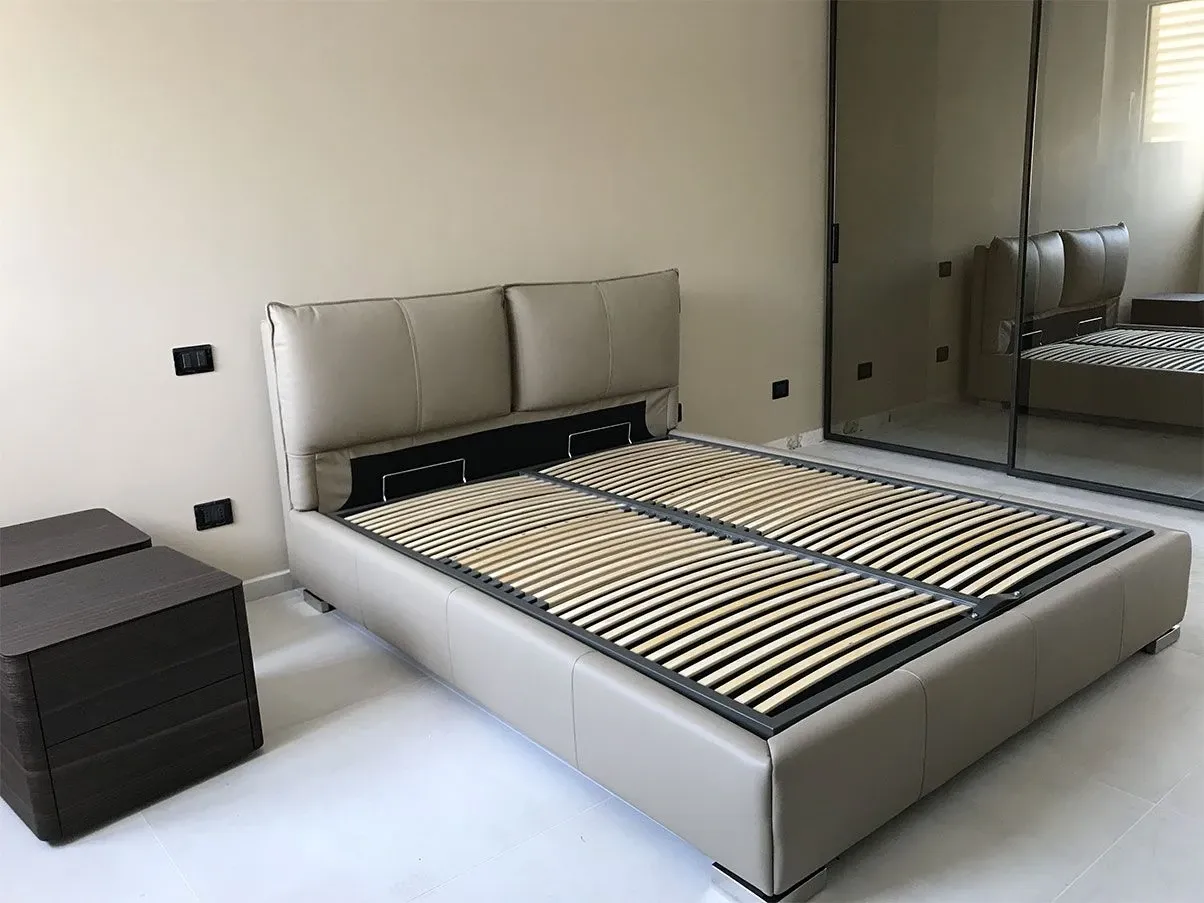 Letto matrimoniale Lulu con contenitore (beige) 3