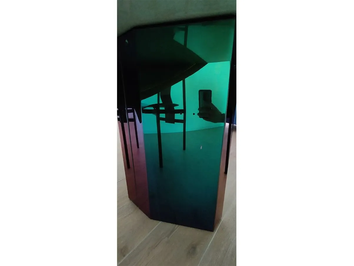 Polygonon oval crystal table by Scarpa 