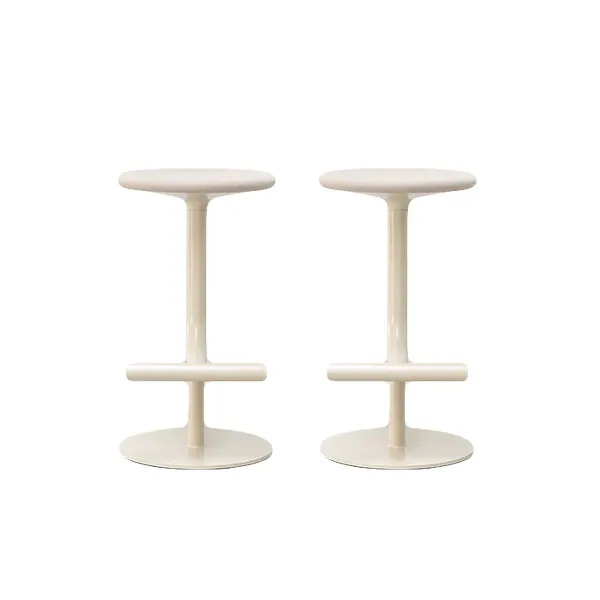 Set of 2 Tibu swivel stools in steel and fabric, Magis image