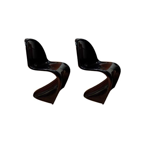 Set of 2 Verner Panton Chair S (black), Vitra image