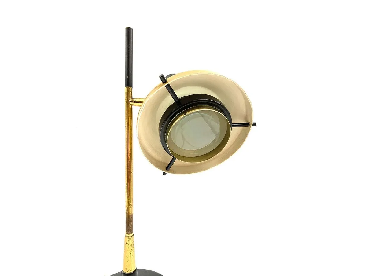 Lampada da tavolo vintage 533 ottone (anni '50), Lumi Milano 4