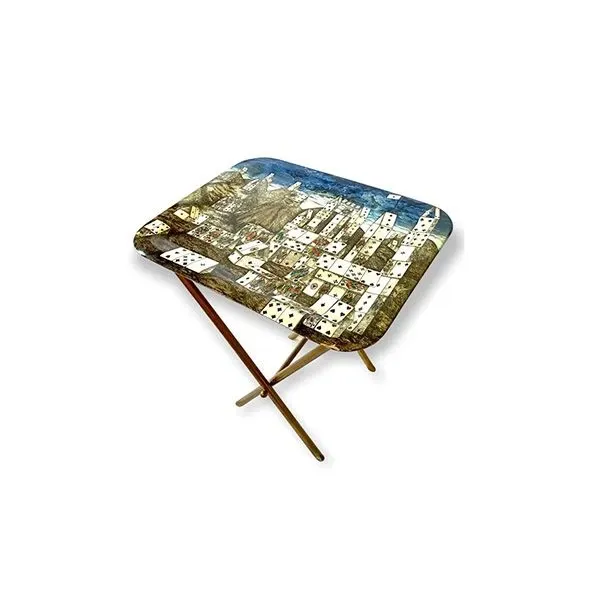 Tavolino Città di carte vintage (anni '50), Piero Fornasetti 