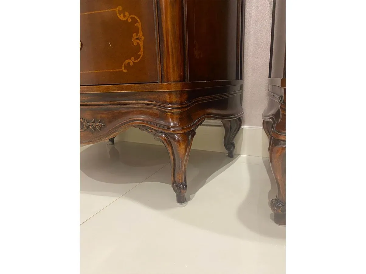 Set 2 comodini 3 cassetti in legno ciliegio, Signorini e Coco 2