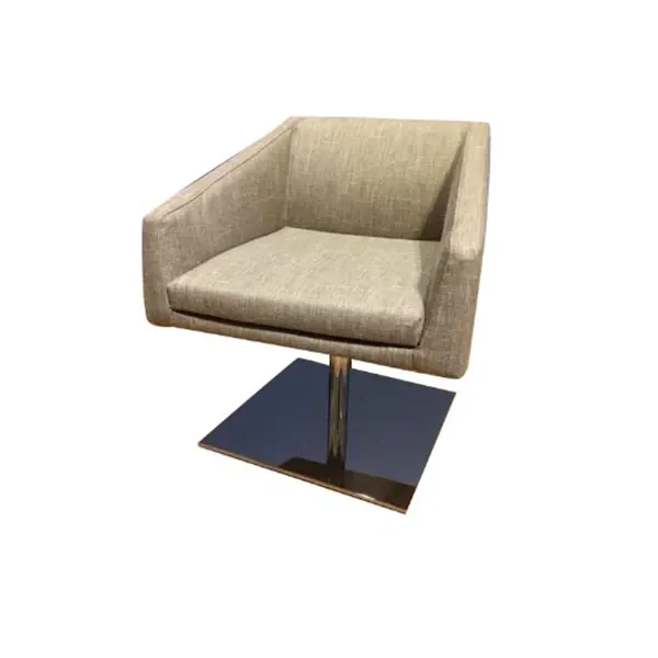 Boulevard swivel armchair in fabric (gray), Calligaris image