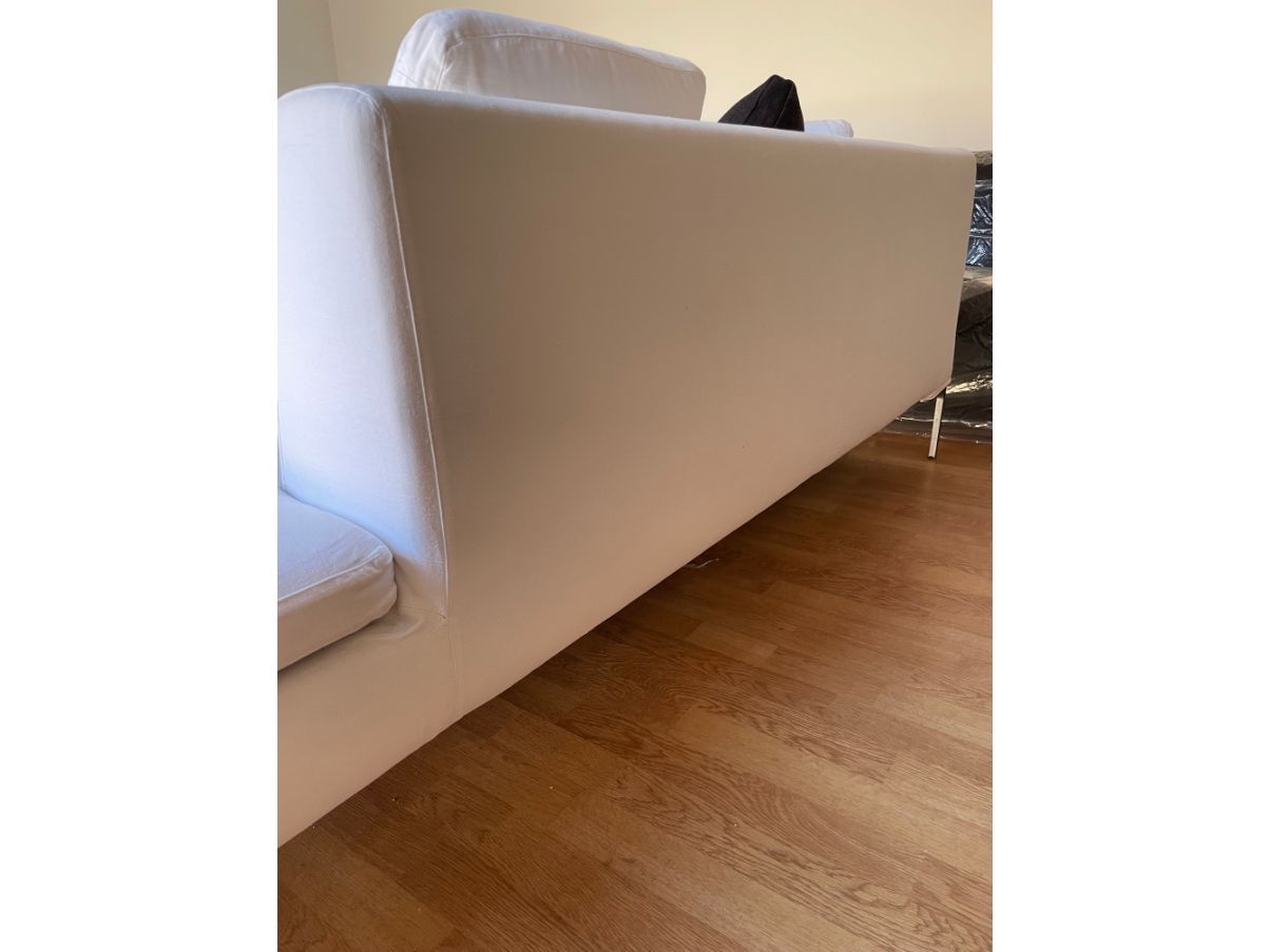 Divano angolare Charles in tessuto bianco di Antonio Citterio, B&B Italia  Defects