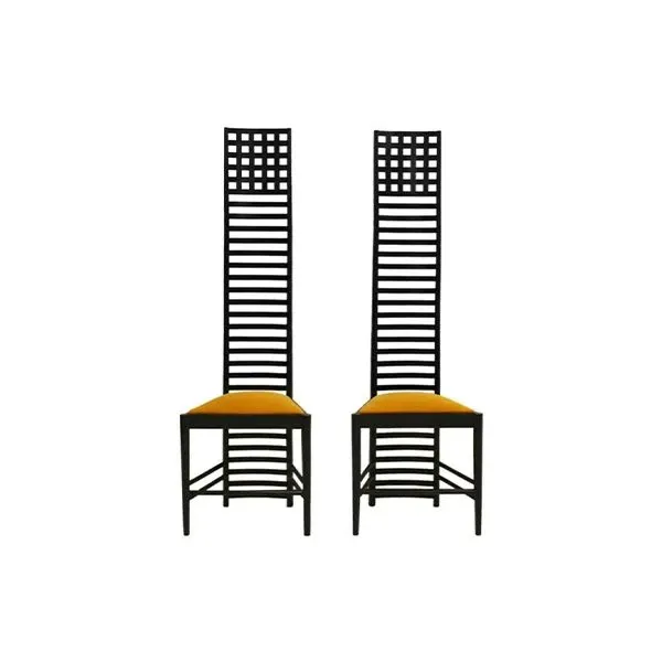 Set of 2 Hill House chairs by Mackintosh (1980s), MDF Italia image