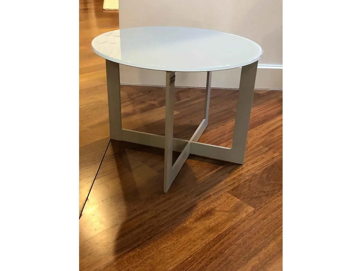 Domino Next round coffee table in metal and glass, Molteni&C Domino Next round coffee table in metal and glass, Molteni&C