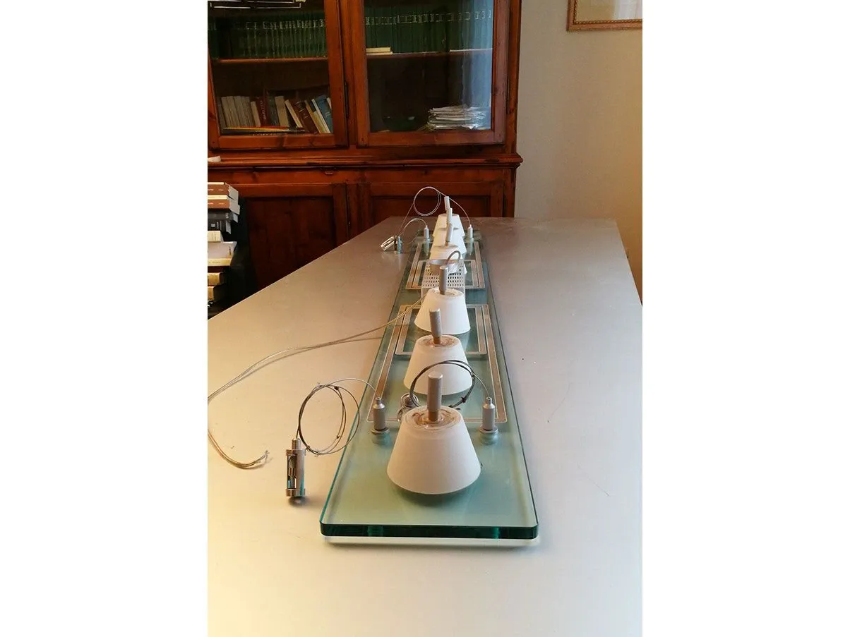 Suspension lamp Lastra 6 in transparent glass, Flos 1