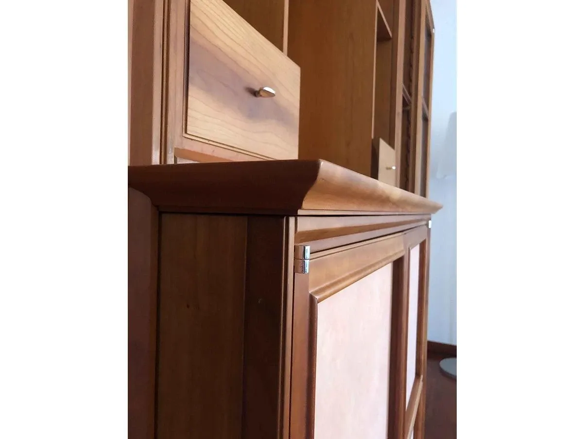 Work bookcase in solid cherry wood 1