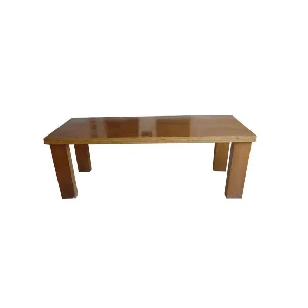 Vintage rectangular table in national walnut wood, Bernini image