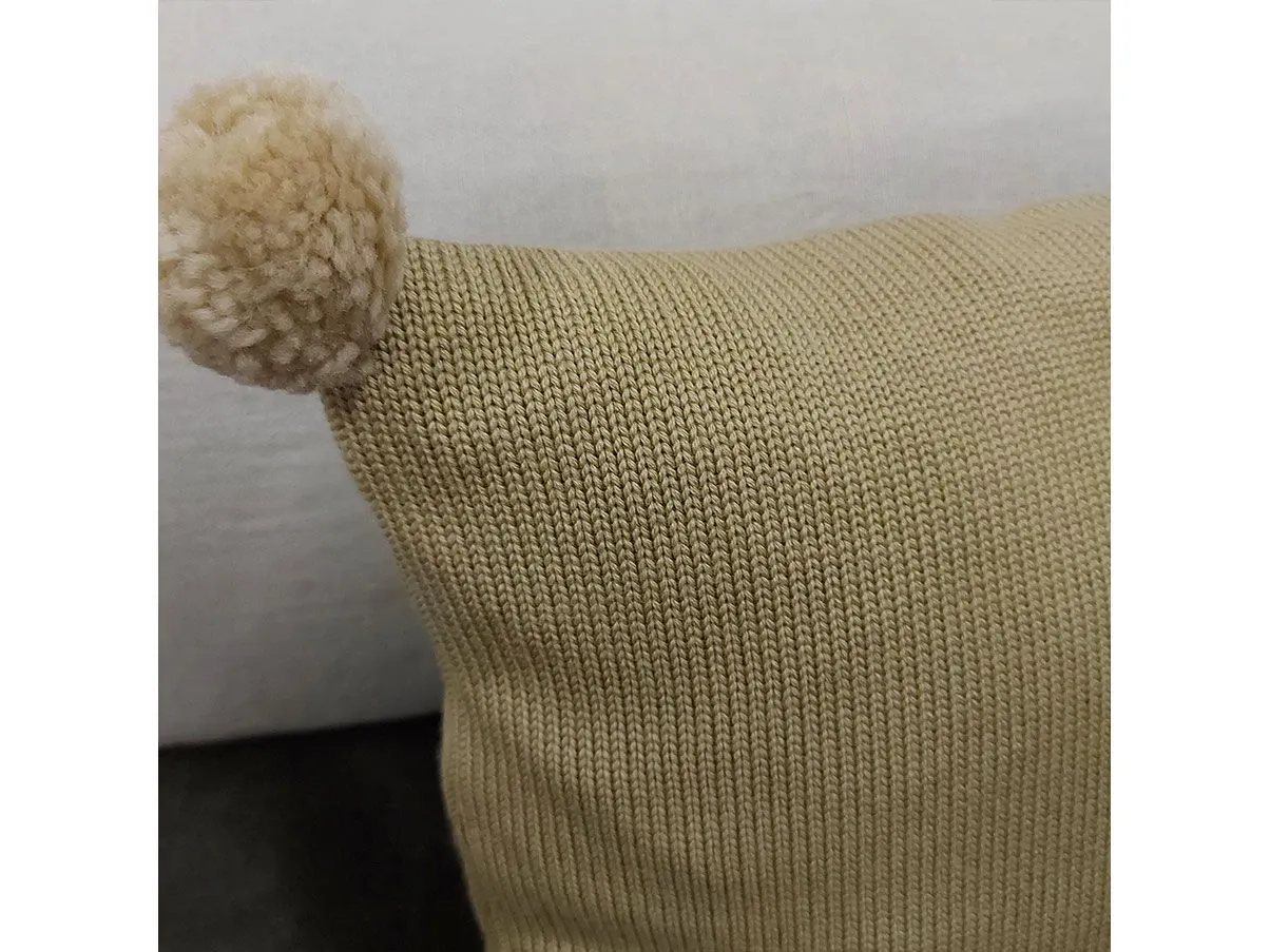 Cuscino Pon Pon Mod. 1 lana merinos (beige), Ivano Redaelli 1