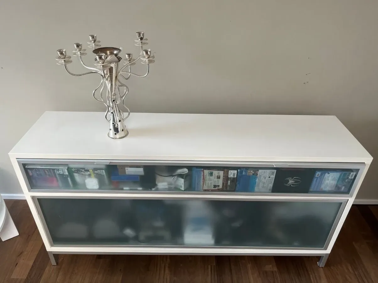 Mobiler weißer Alu-Schrank von Bruno Fattorini 5