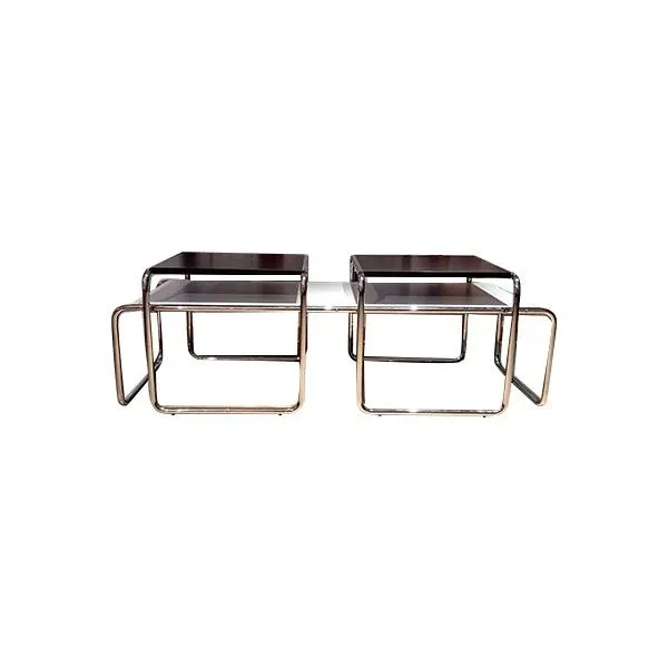 Set of 3 Laccio coffee tables B10 and B9 by Marcel L. Breuer, Alivar image