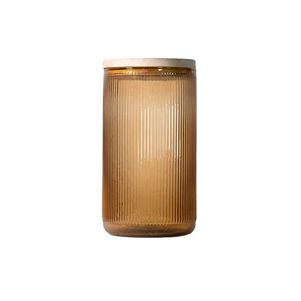 Knurled glass container (orange), Bloomingville image