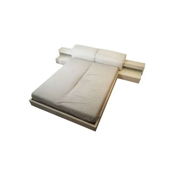 Bridge double bed with bedside tables (white) 1