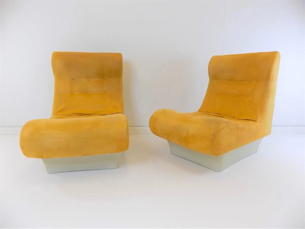 Set of 2 Sofalette lounge chairs in alcantara 7