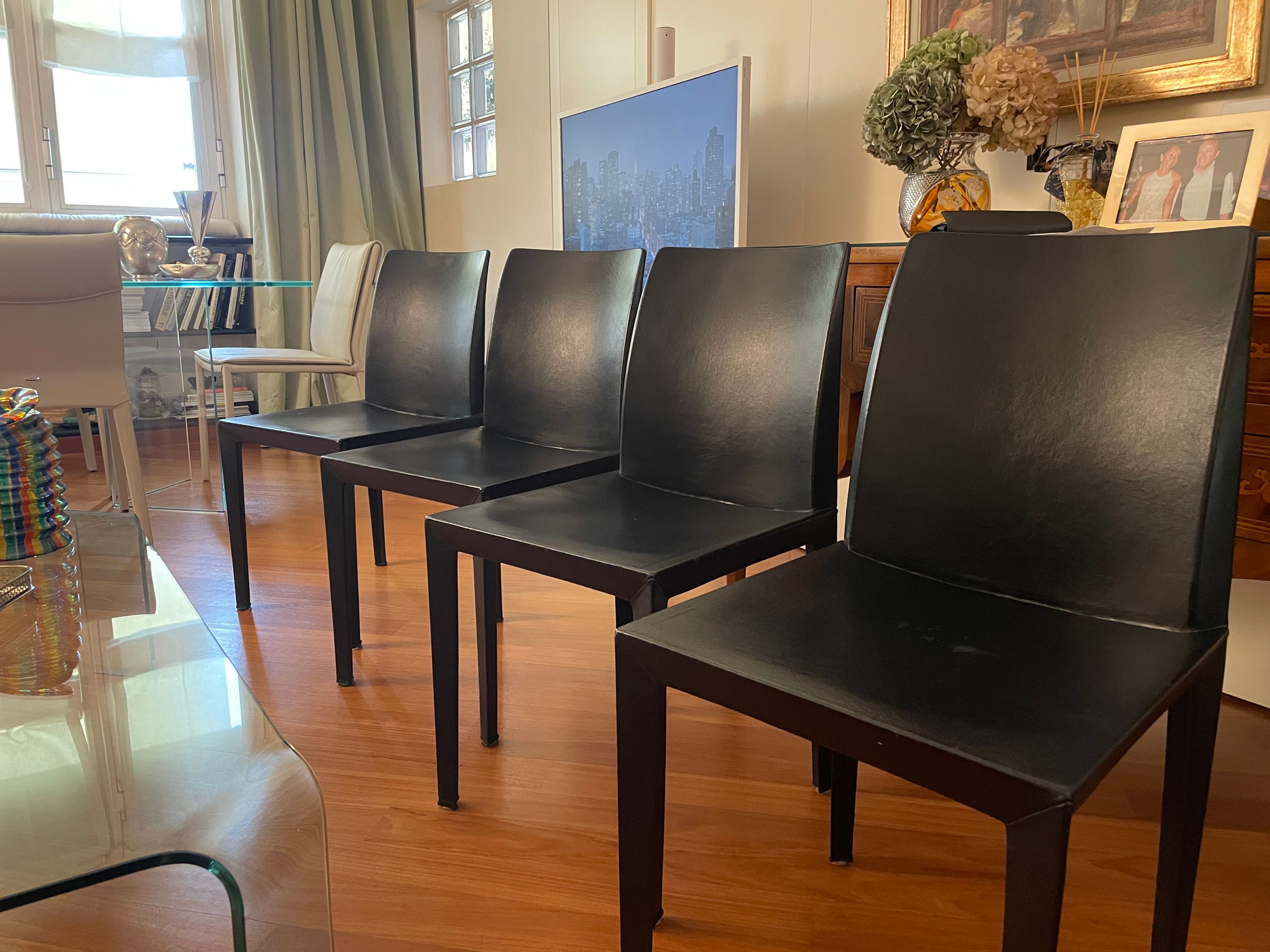 Set di 4 sedie con schienale alto Lola di Pierluigi Cerri Side