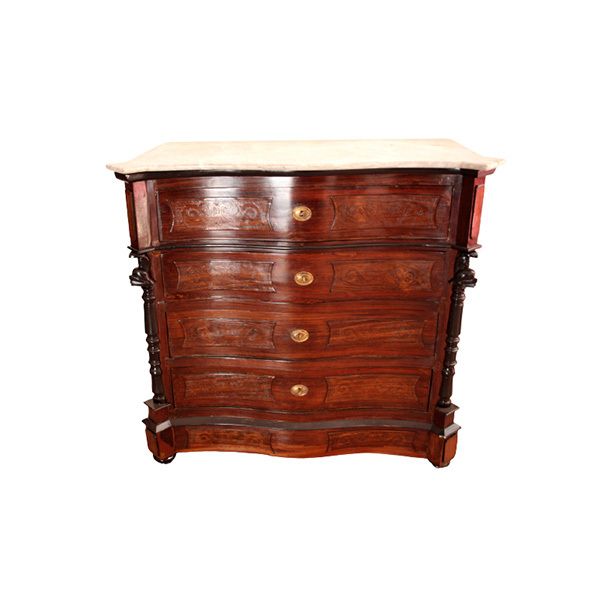 Vintage rosewood chest of drawers (19th century), image