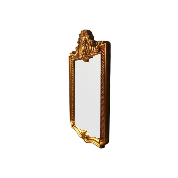 Vintage mirror in decorated gilded wood, image