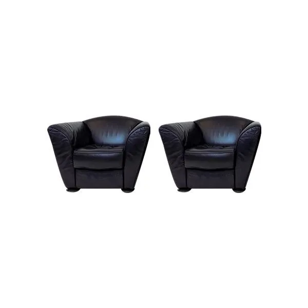 Set of 2 armchairs by Peter Maly in leather, Cor Zelda image