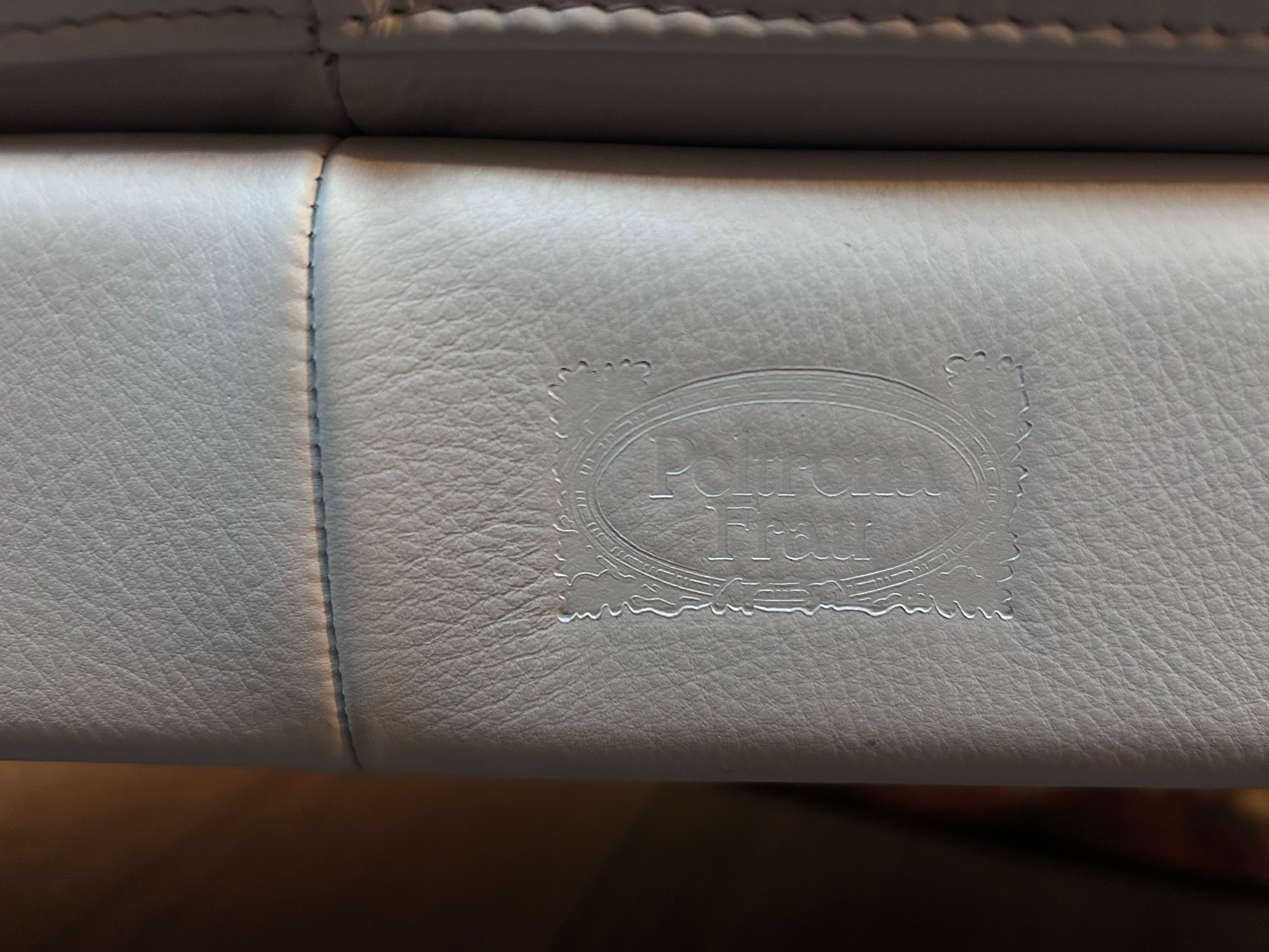 Sirius 2-Seater Leather Sofa (White) Side