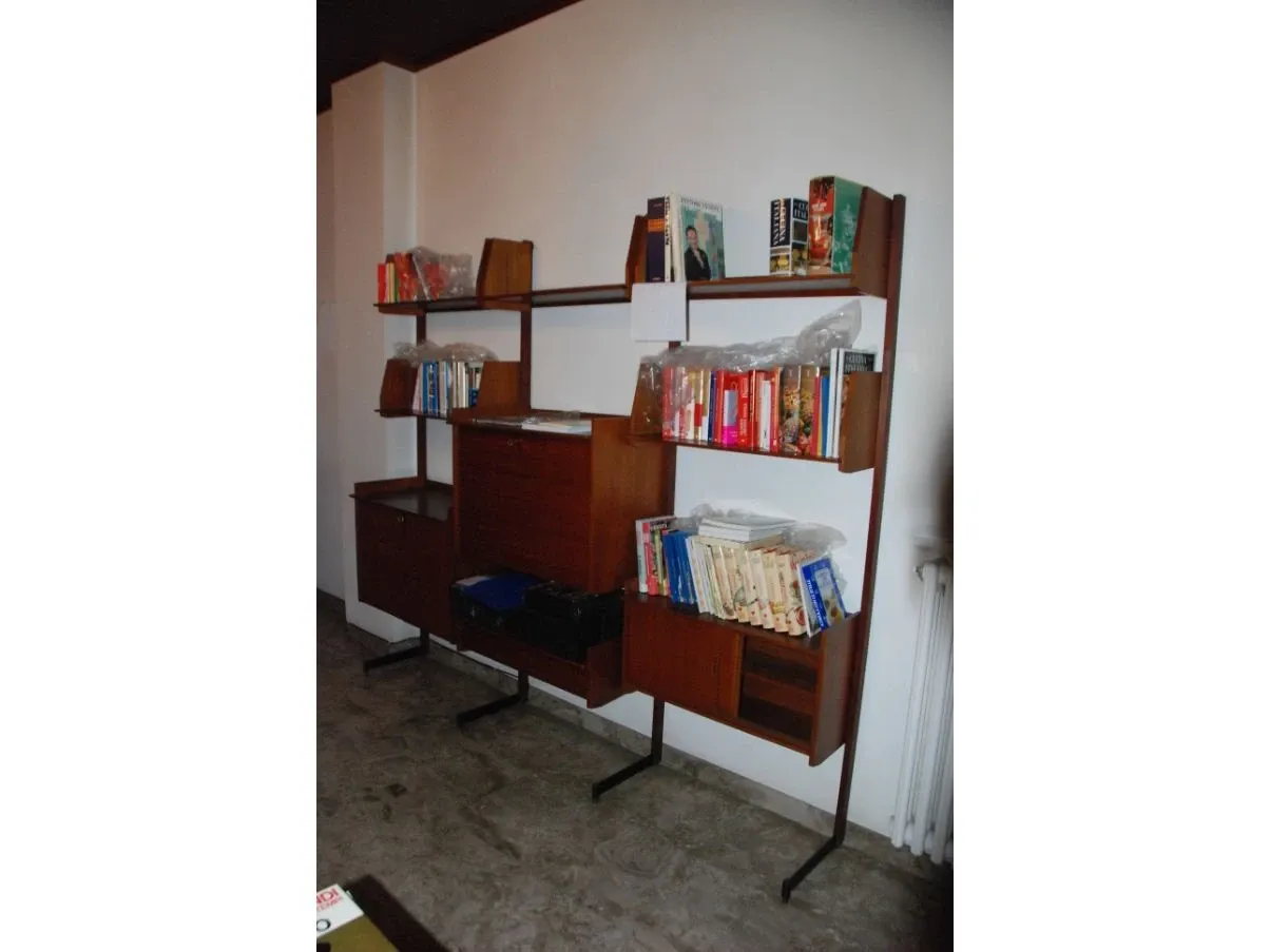 Libreria in teak vintage (anni'60) 1