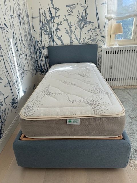 Single fabric bed (blue) 7