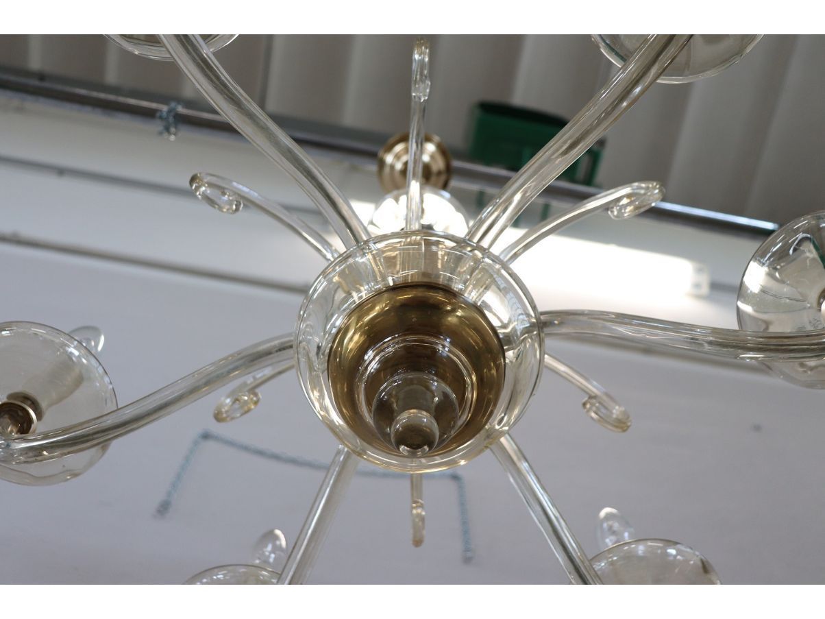 Vintage 6-light Murano glass chandelier (1980s) 4