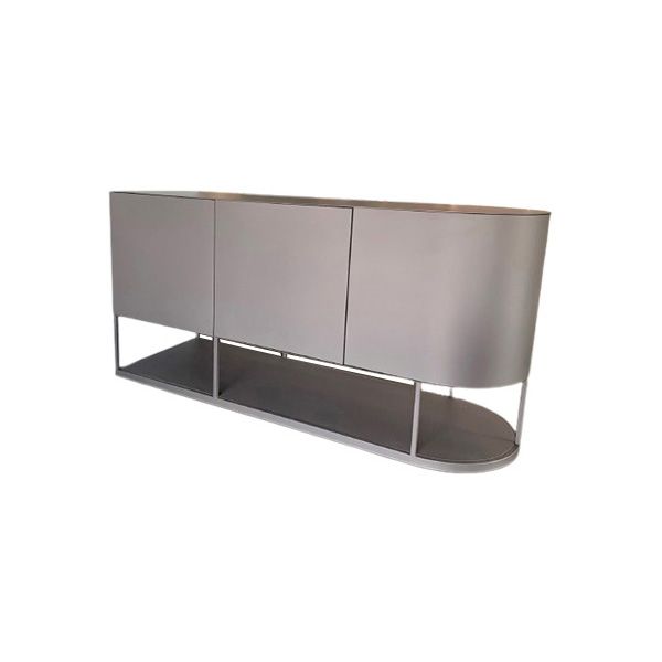 Bikram sideboard in gray lacquered wood and metal, Ronda Design image