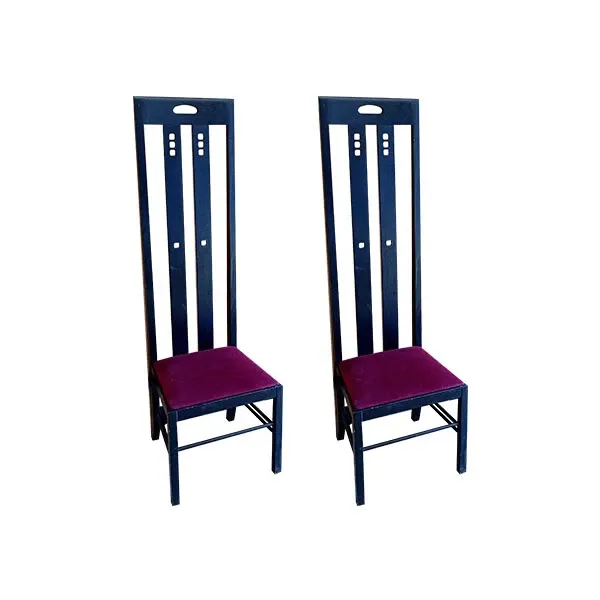 Set of 2 864 High Ingram chairs by Charles Mackintosh, Alivar image