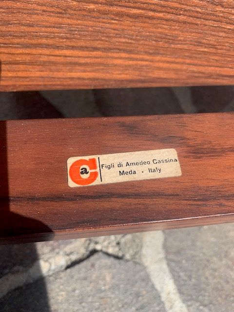 Tavolino 748 in legno di palissandro di Ico Parisi (anni '60) Brand