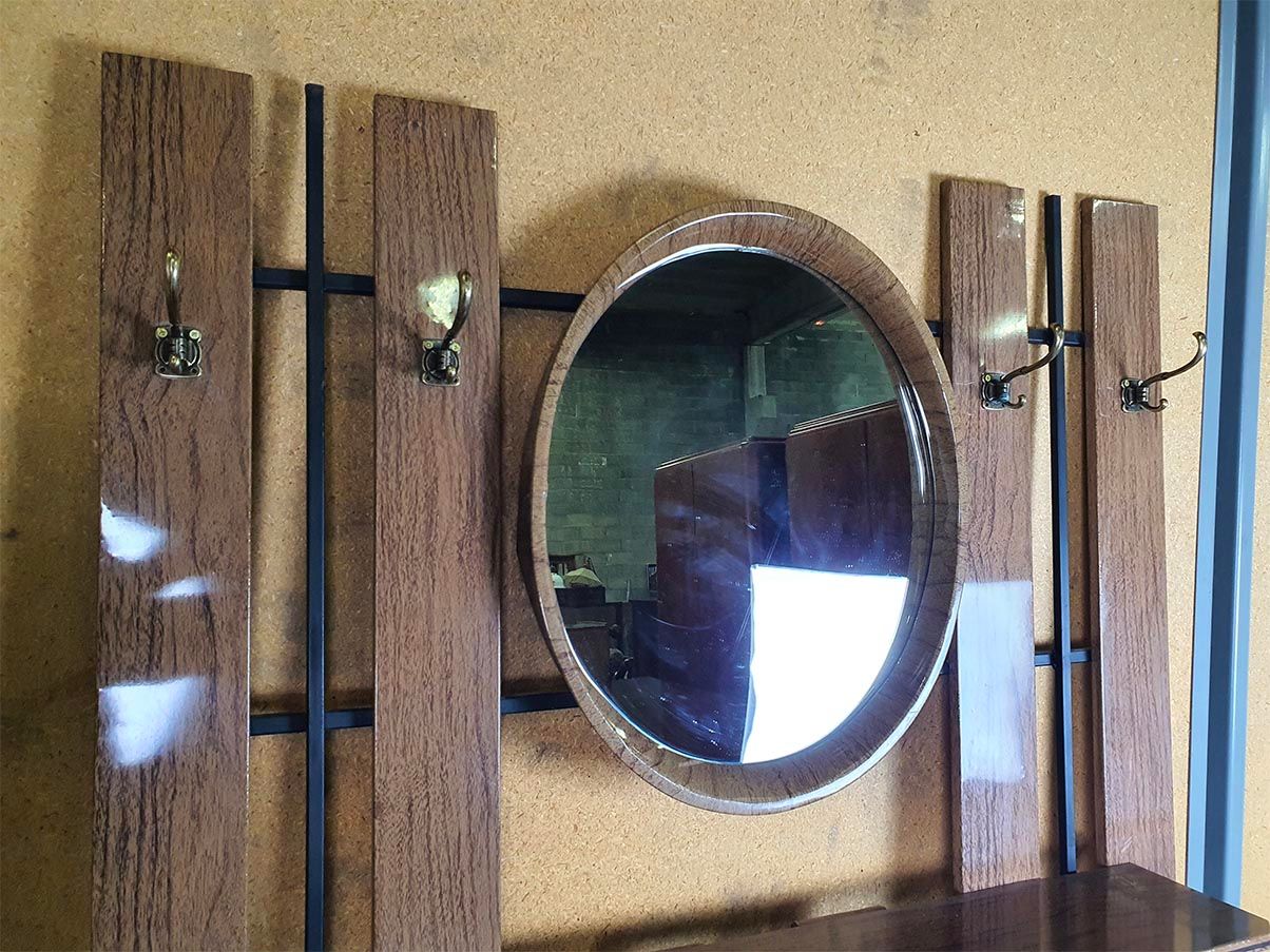 Appendiabiti da parete design con specchio moderno decorativo originale -  4654