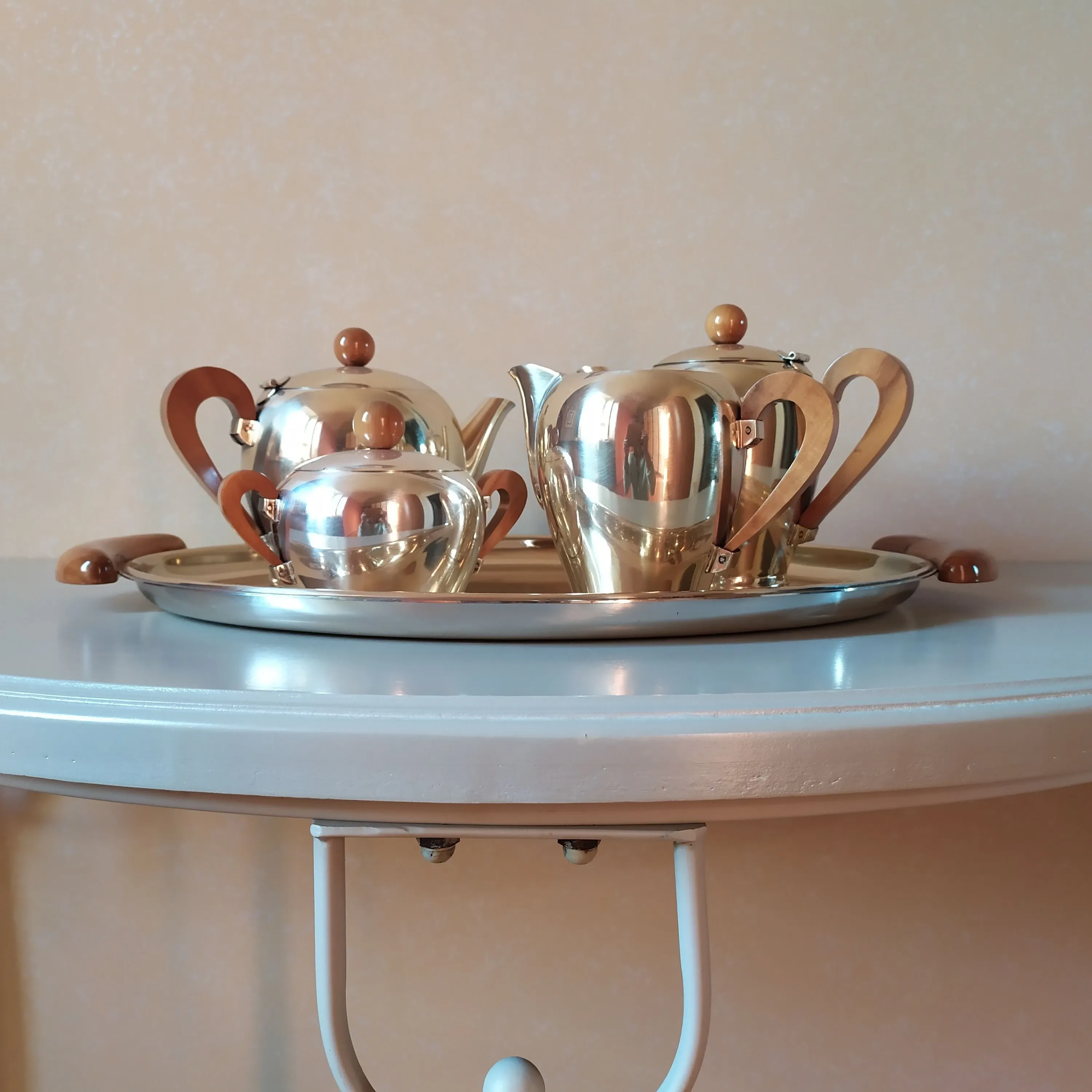 Coffee set in silver stainless steel, Alessi 1