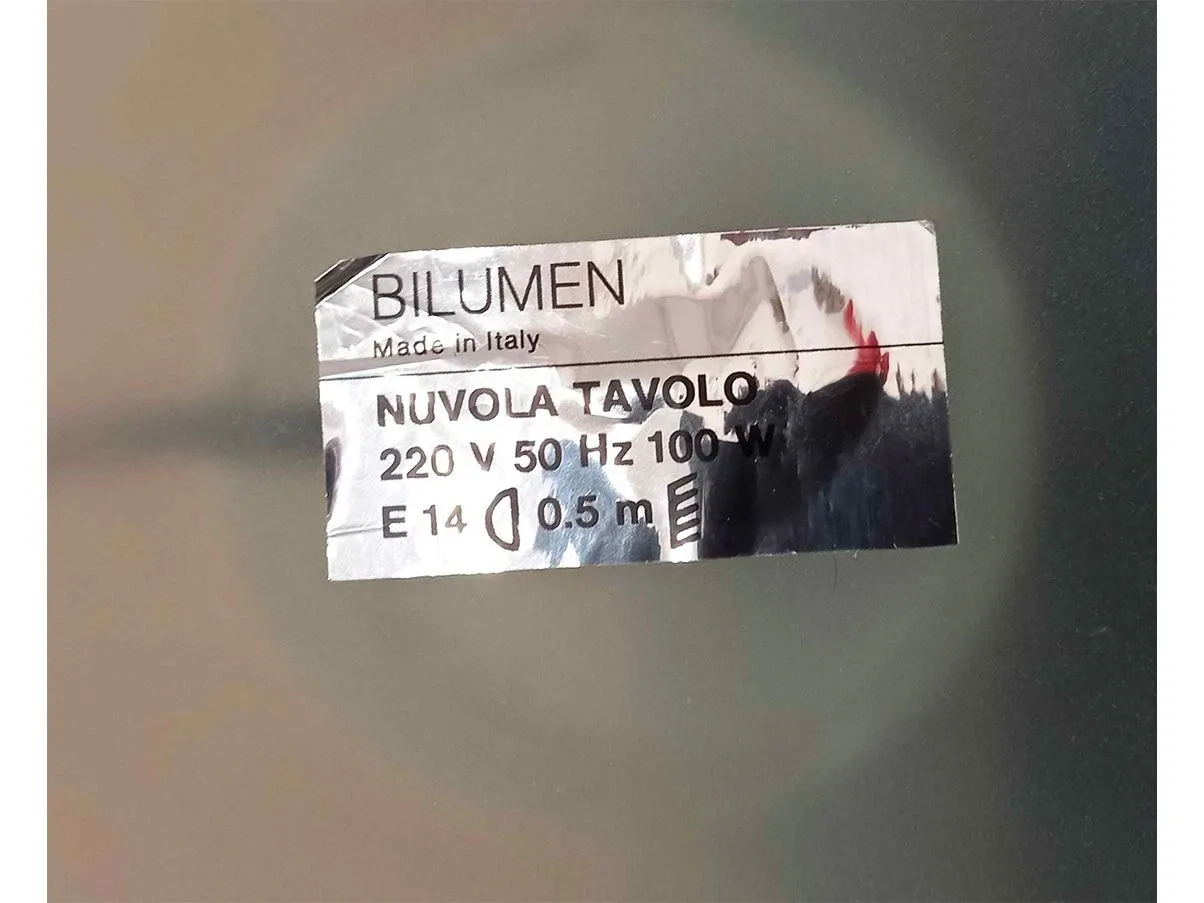 Lampada da tavolo anni '80 Nuvola, Bilumen 6