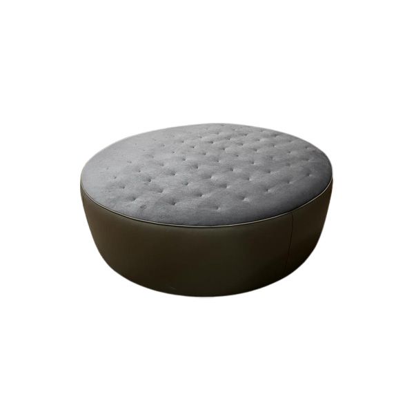 Pouf in eco-leather and velvet, Ditre image