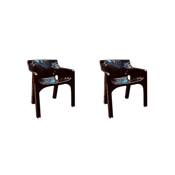 Set of 2 Gaudi armchairs in plastic (brown), Artemide image