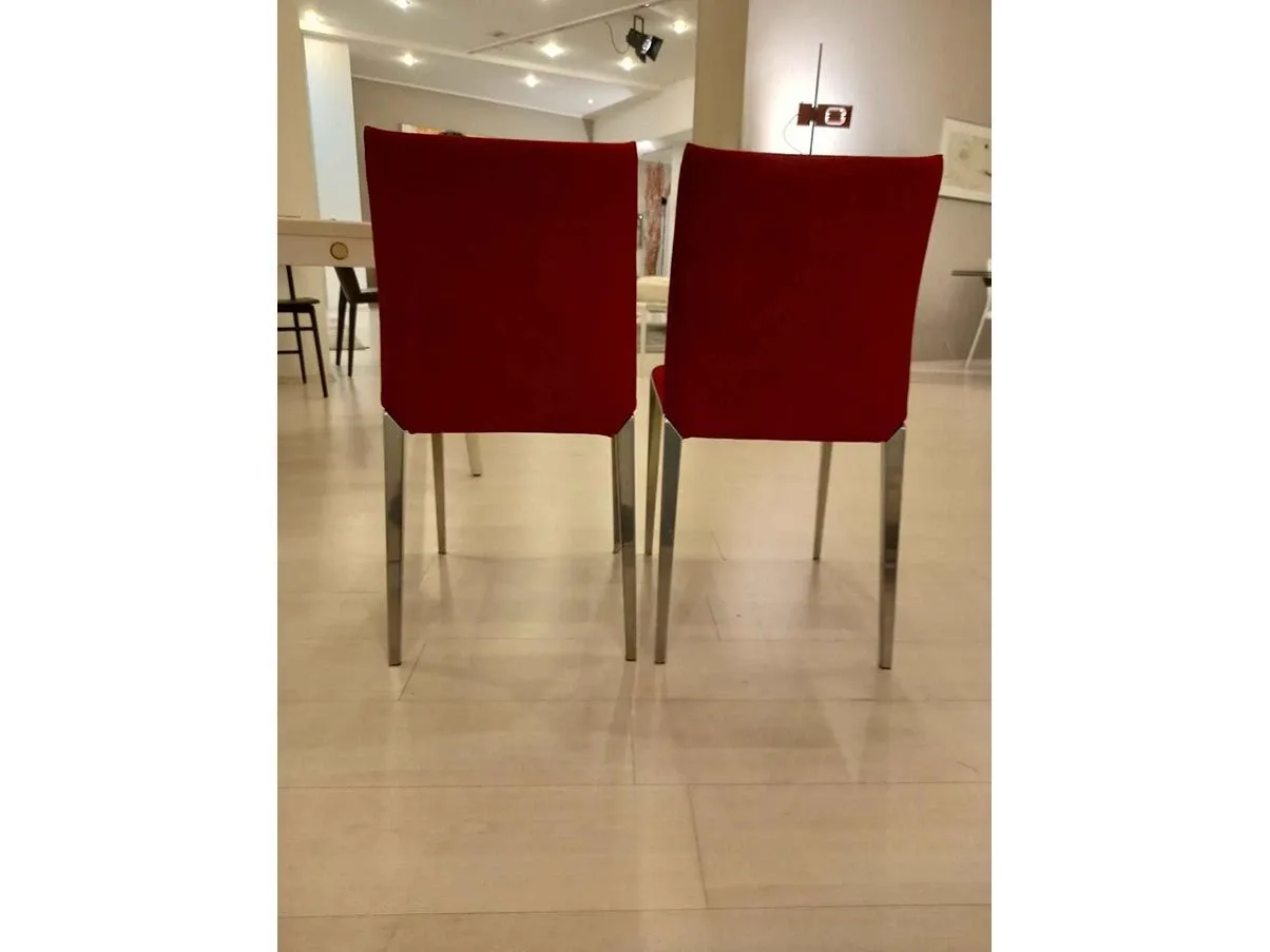 Set of 2 Dart chairs in removable fabric (red), Molteni&C 4