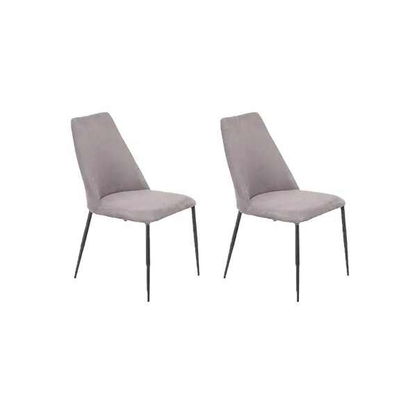 Set of 2 Ponente fabric chairs (gray), Nitesco International image