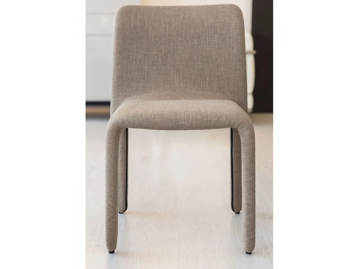 Set of 4 Glove Up chairs with removable fabric (beige), Molteni&C