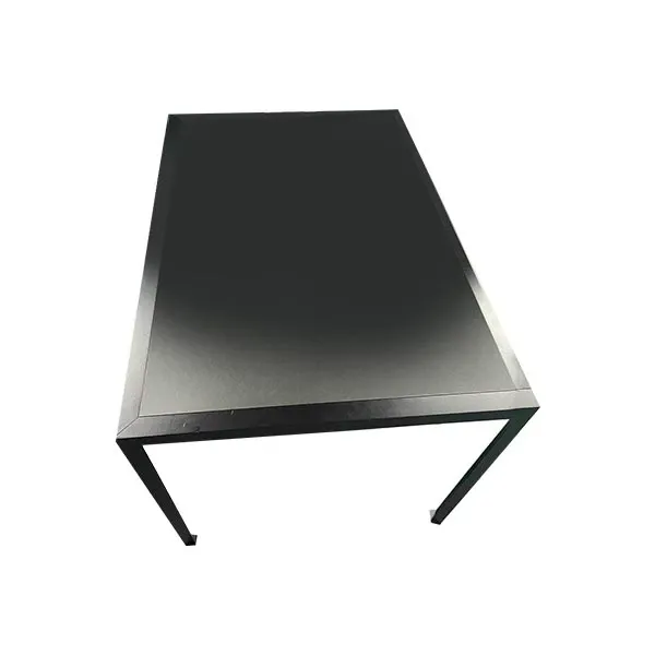 Tavolo rettangolare moderno in metallo nero, Zeus Noto image