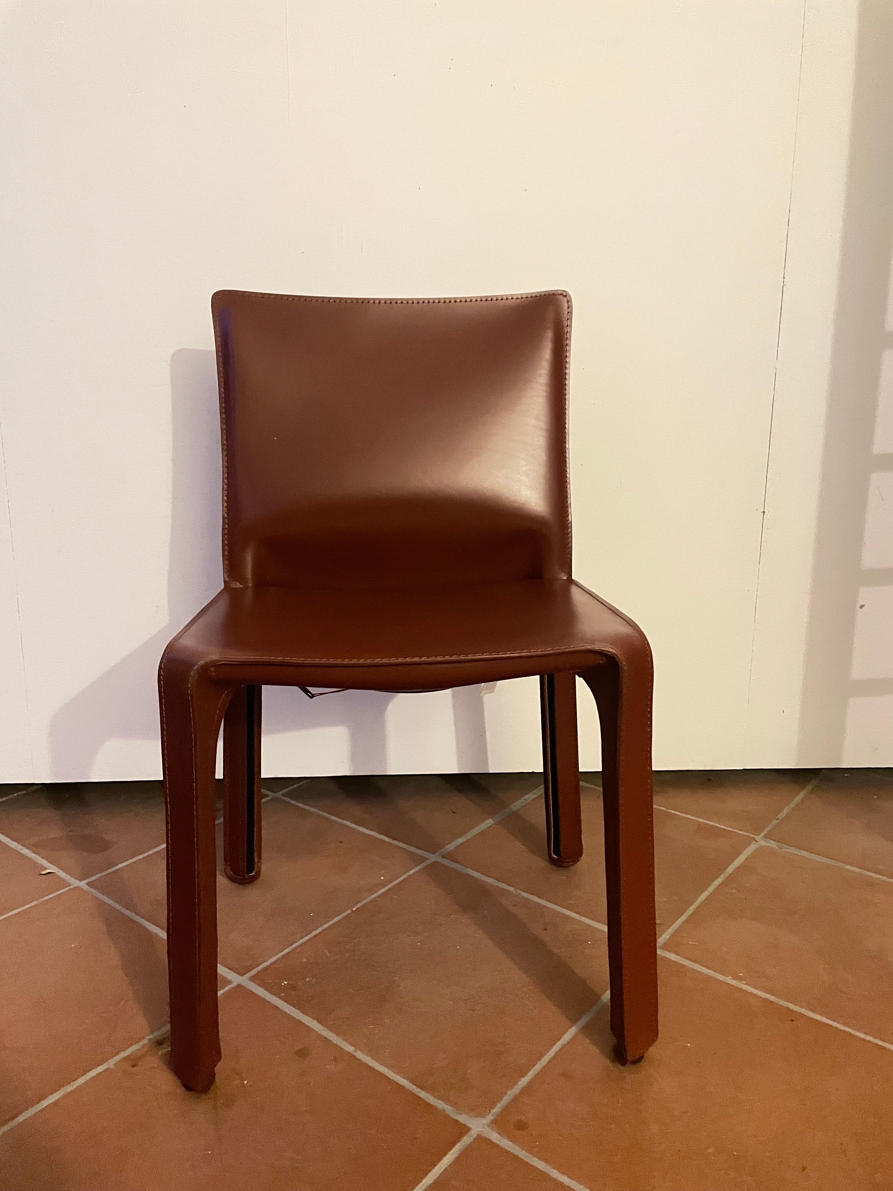 CAB 412 Leather Chair by Mario Bellini Main
