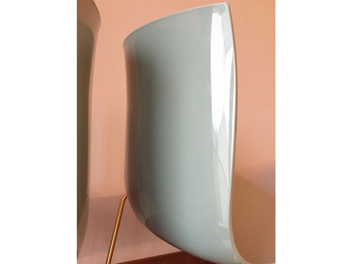 Set 2 chairs Catifa 46 polypropylene and brass (light blue), Arper 7