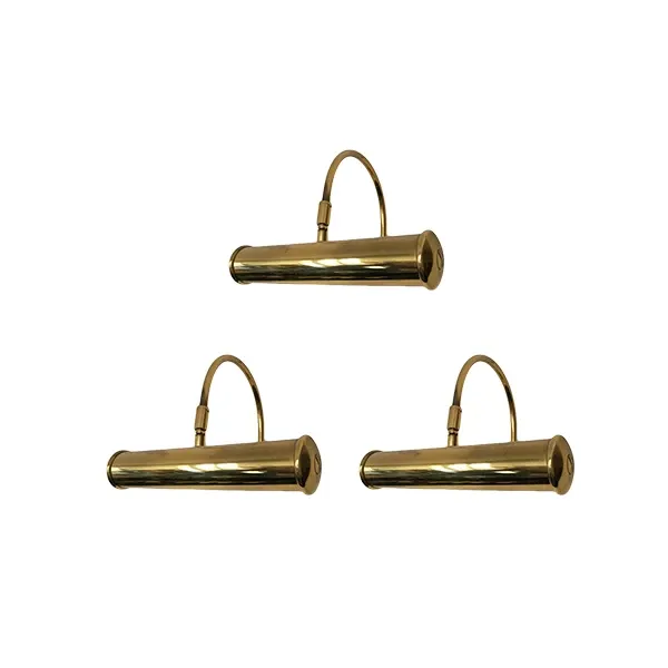 Set of 3 wall lamps with cord brass, Egoluce image