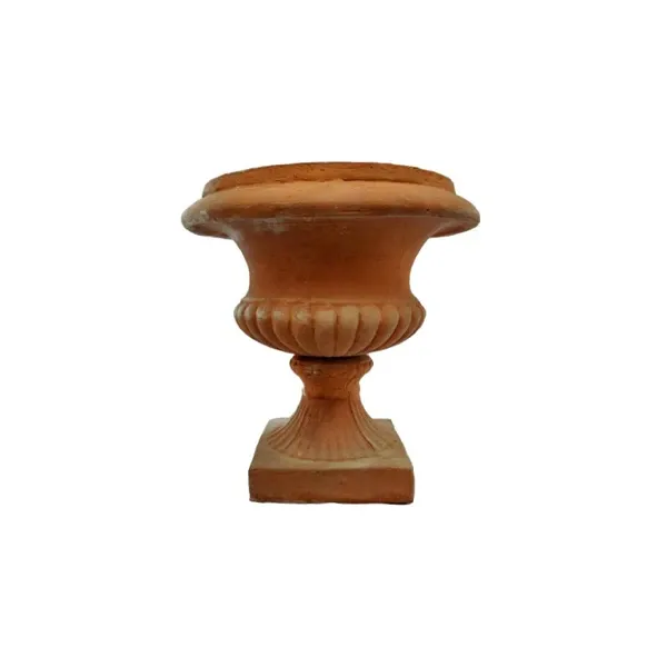 Image of Vaso fatto a mano in terracotta vintage da giardino