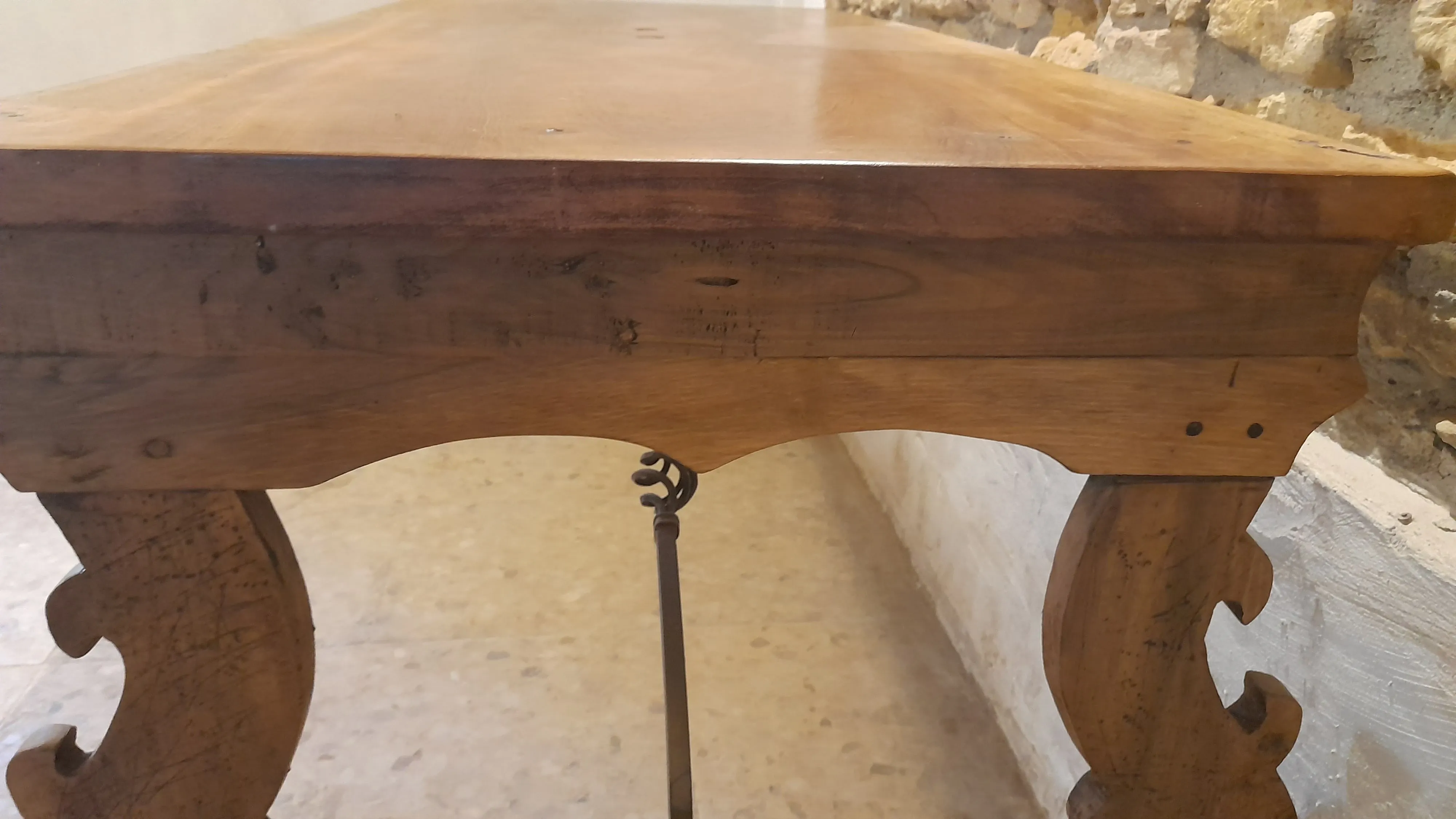 19th century Tuscan mahogany lyre table, 5