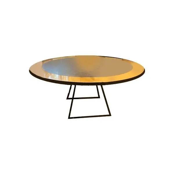 Round table in black and gold iron, G Lab Milano image