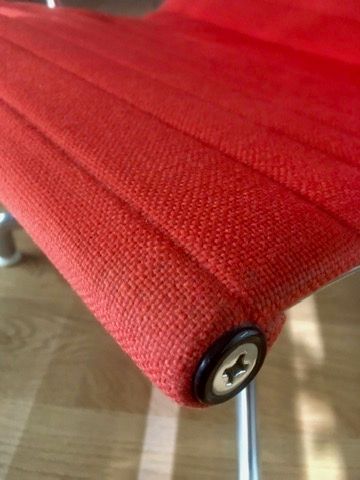 Red EA124 Lounge Chair by Charles and Ray Eames Optional7