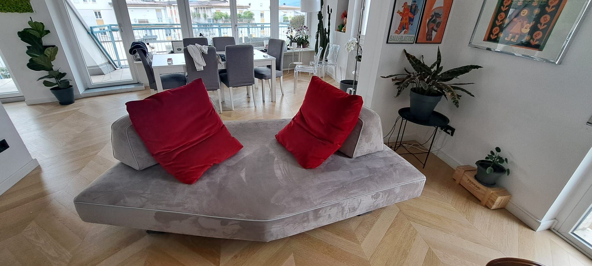 Divano bifacciale Filiph AIR grigio, Artnova  Defects