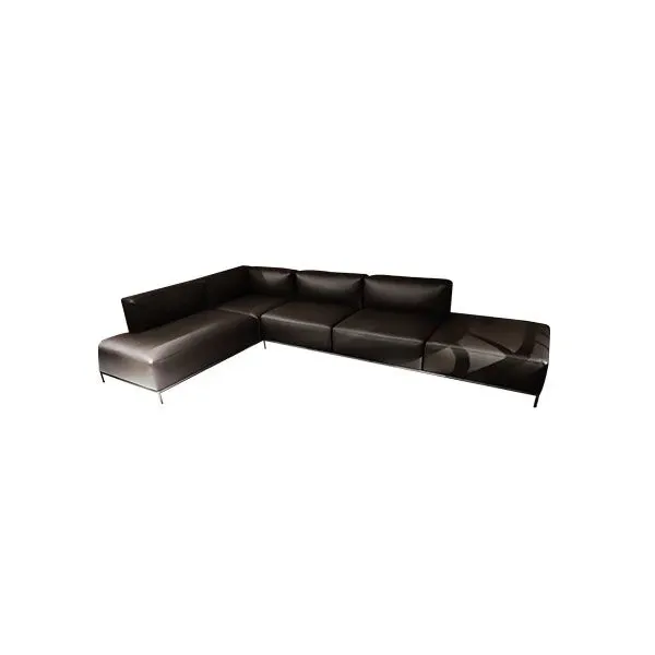 Mex-Hi corner sofa by Lissoni leather (brown), Cassina image