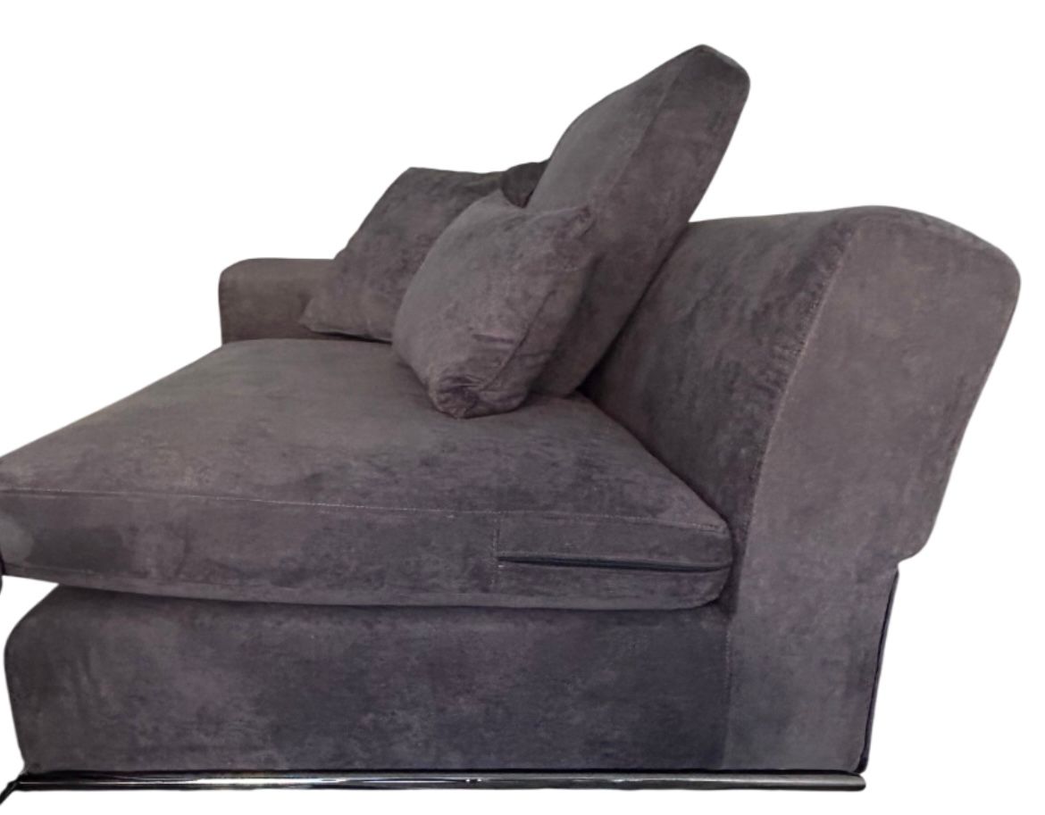 Divano 4 posti modulare Vanity in tessuto grigio Details
